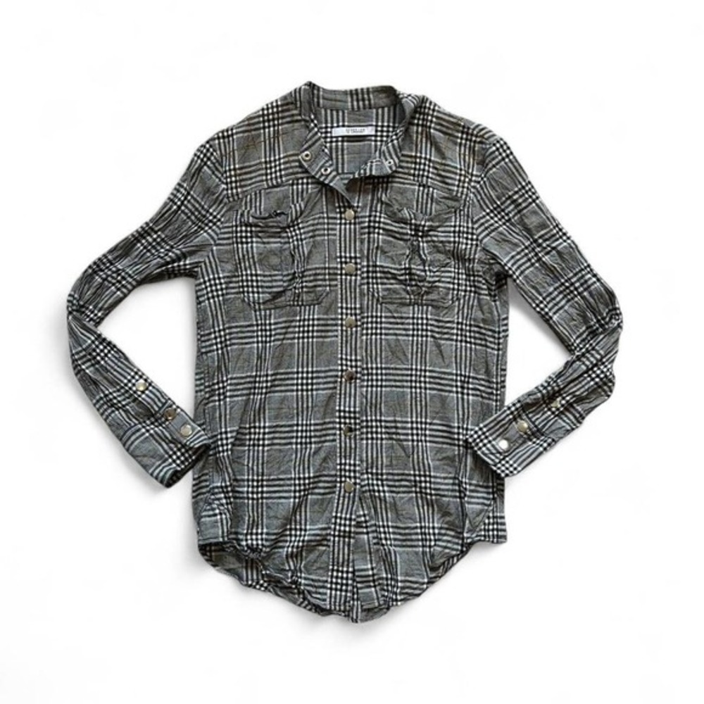 Derek Lam 10 Crosby Plaid long sleeve button up flannel shirt